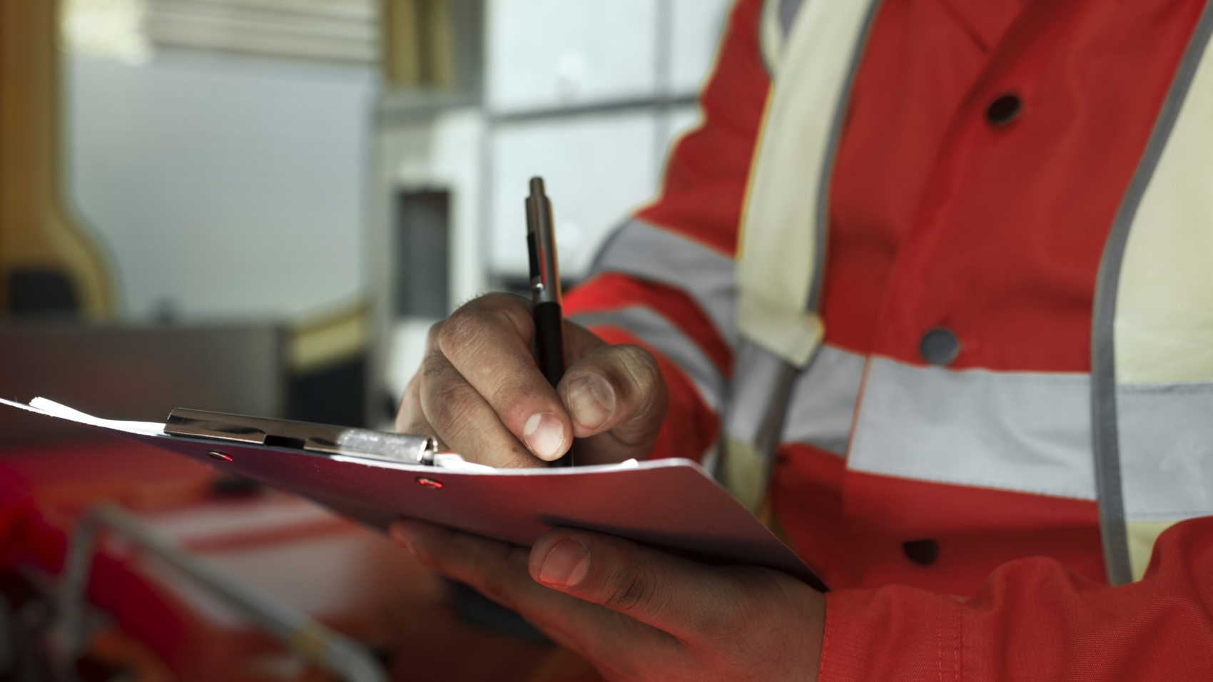 side-view-man-taking-notes-ambulance-car